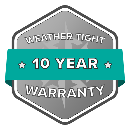Weather Tight 10 Year Warranty badge