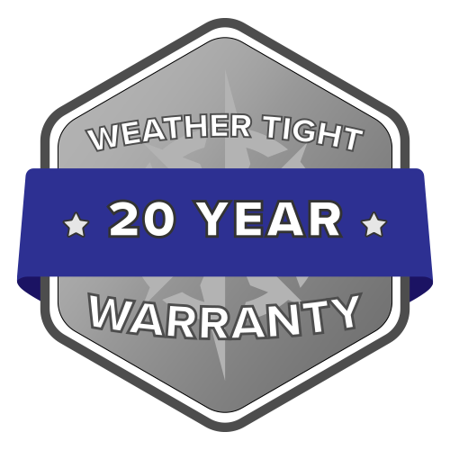 Weather Tight 20 Year Warranty badge