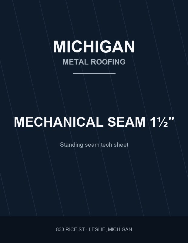 Mechanical Seam 1.5in Tech Sheet cover