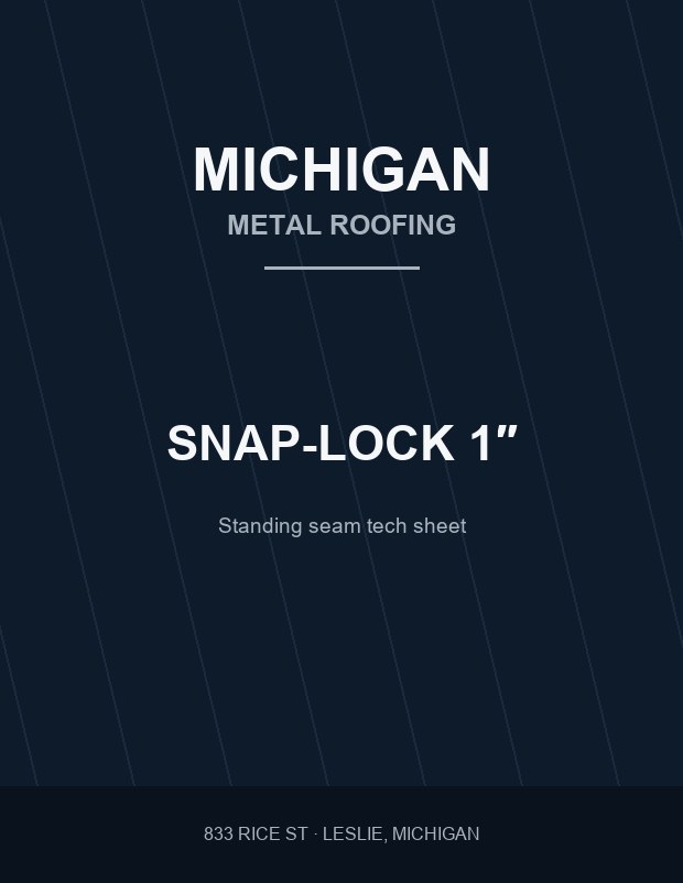 Snap-Lock 1in Tech Sheet cover