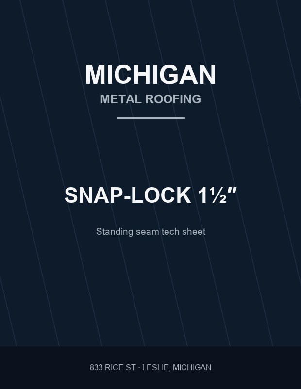 Snap-Lock 1.5in Tech Sheet cover