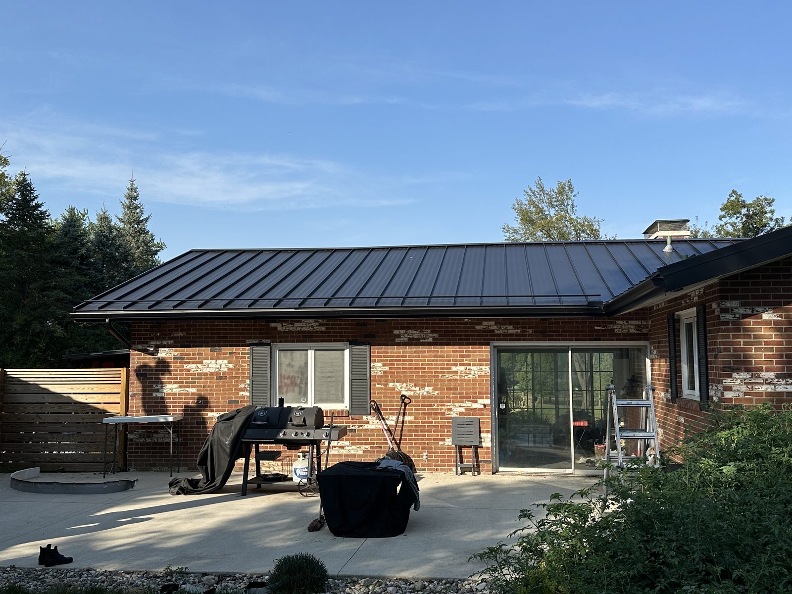 Standing seam metal roof installed by Michigan Metal Roofing