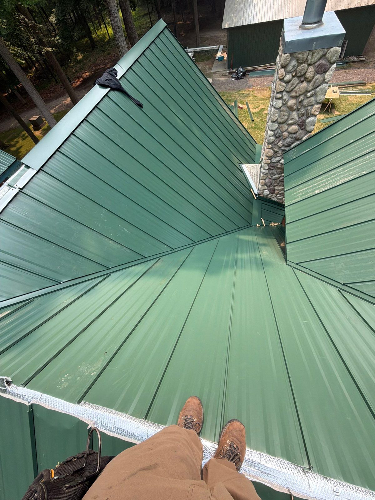 Standing seam metal roof installed by Michigan Metal Roofing