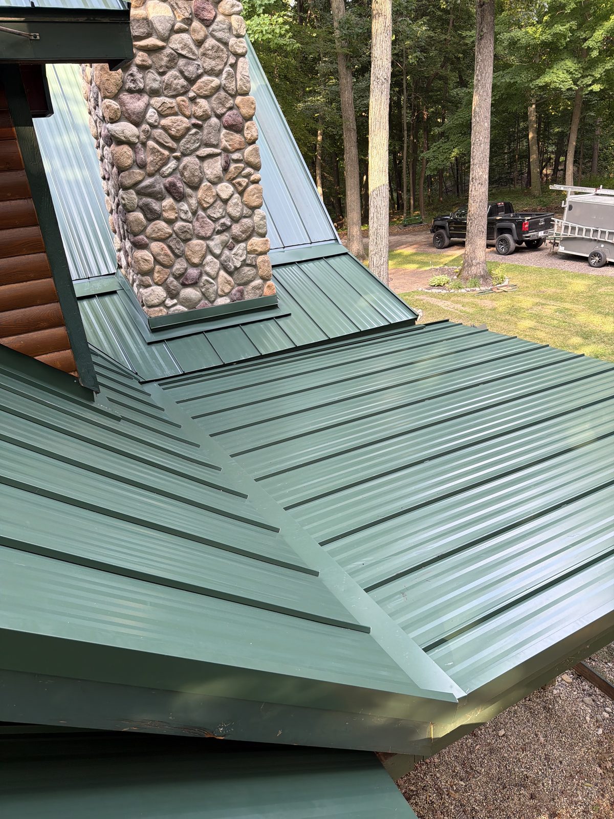 Standing seam metal roof installed by Michigan Metal Roofing