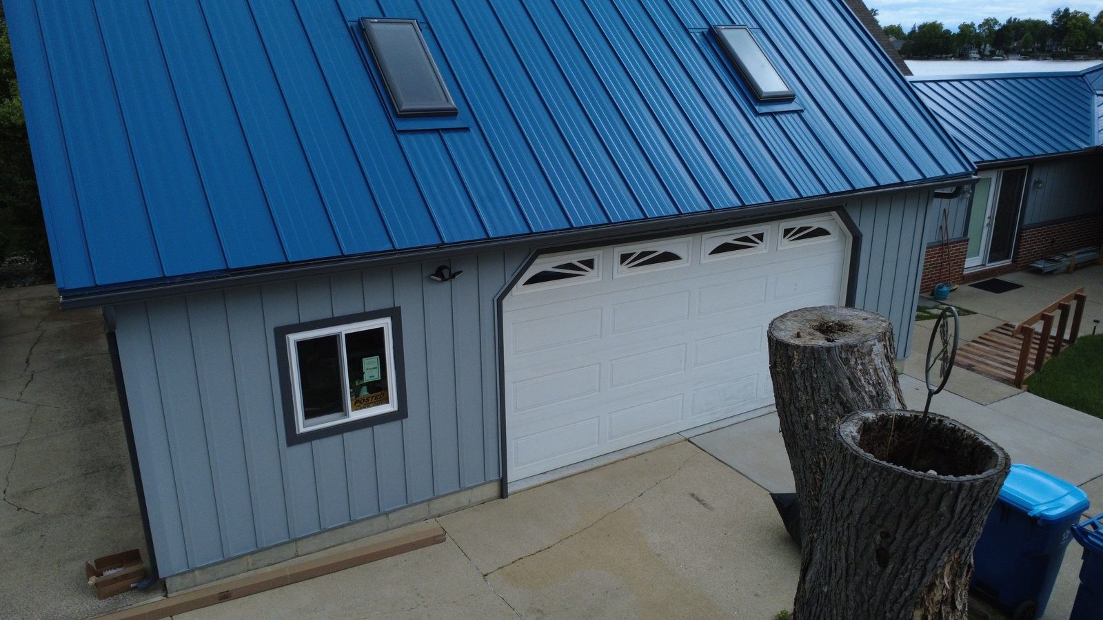 Standing seam metal roof installed by Michigan Metal Roofing