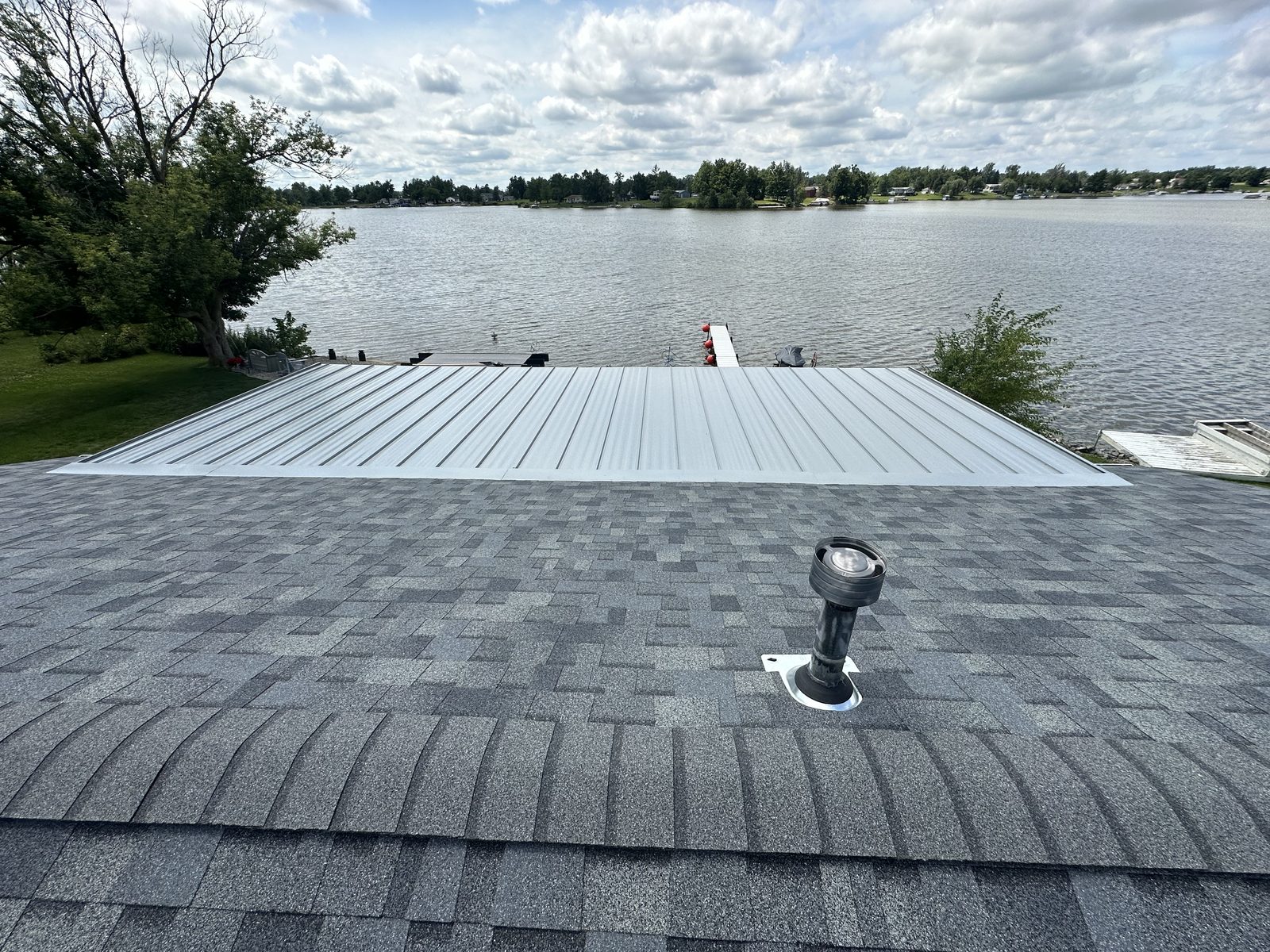Standing seam metal roof installed by Michigan Metal Roofing