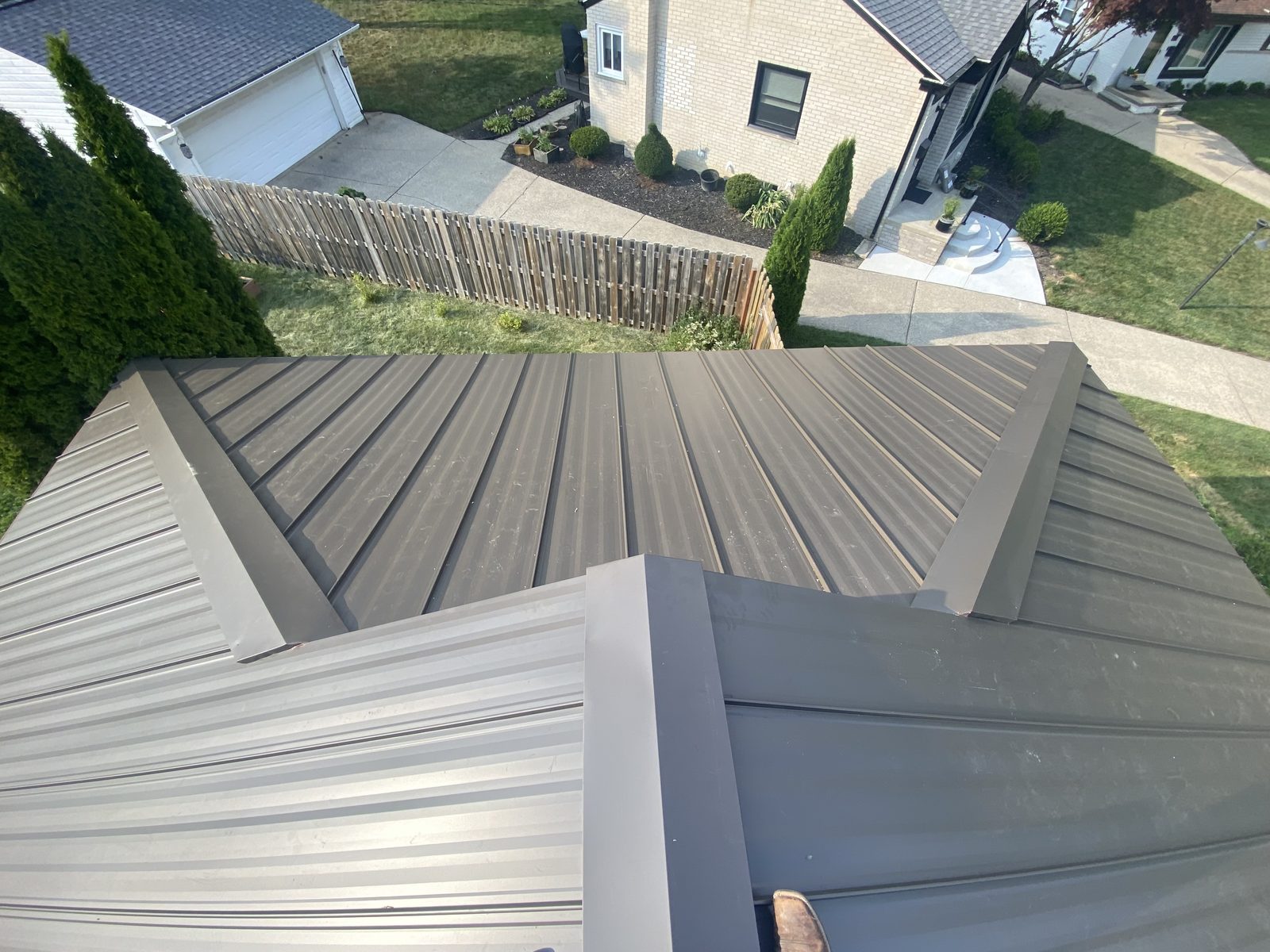 Standing seam metal roof installed by Michigan Metal Roofing