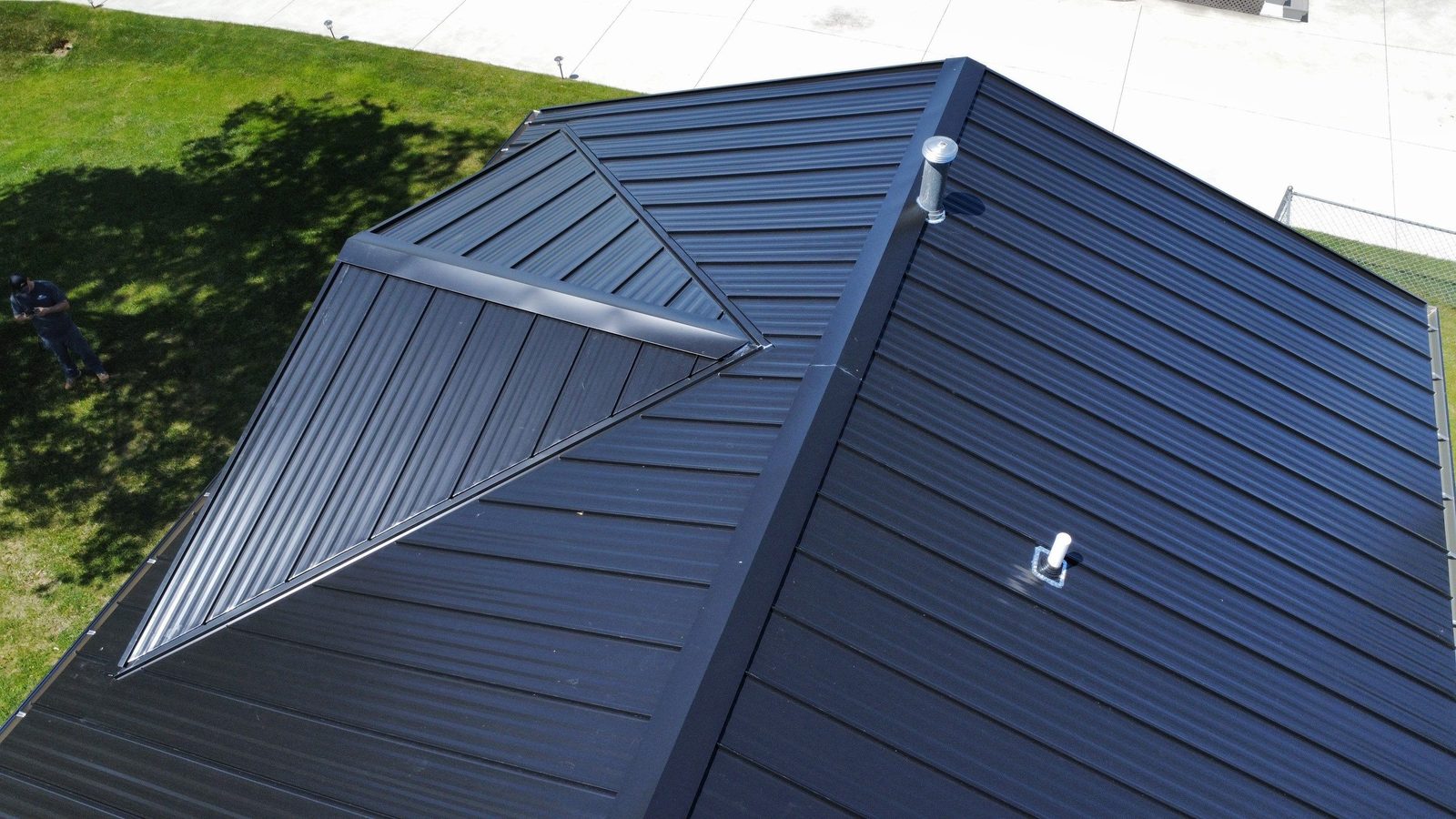 Standing seam metal roof installed by Michigan Metal Roofing