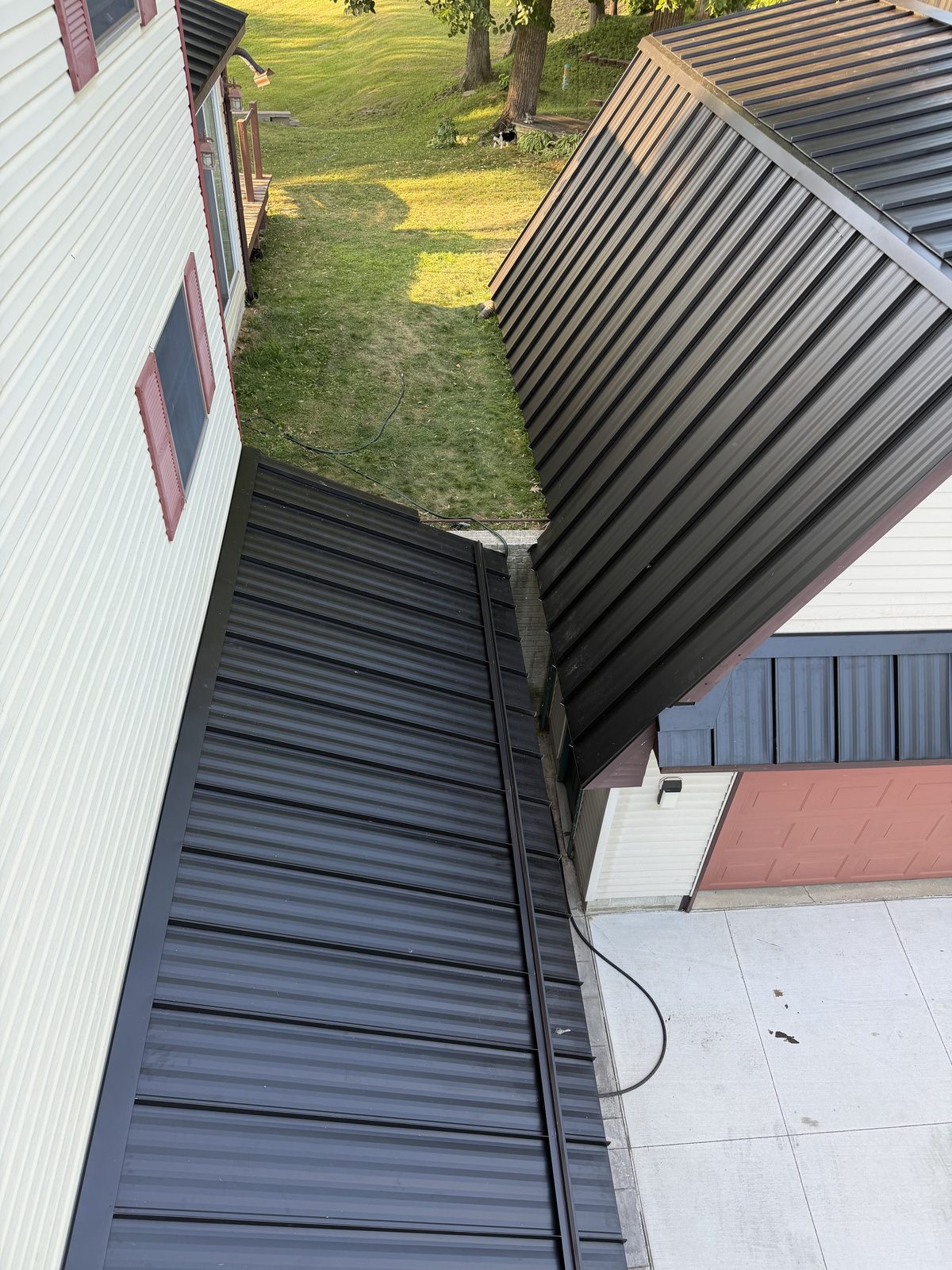 Standing seam metal roof installed by Michigan Metal Roofing