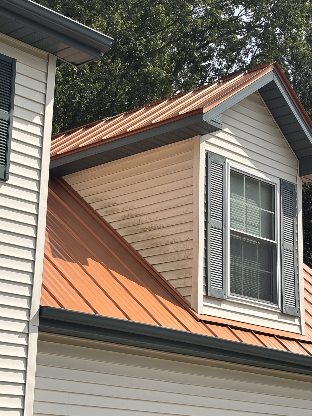 Standing seam metal roof installed by Michigan Metal Roofing