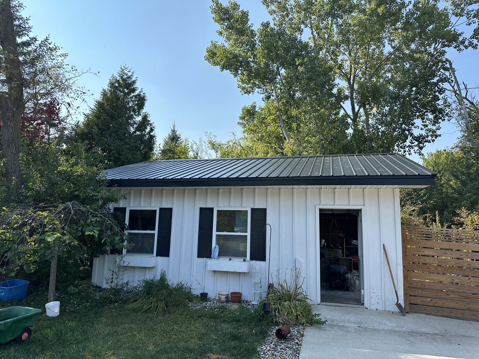 Exposed fastener metal roof installed by Michigan Metal Roofing