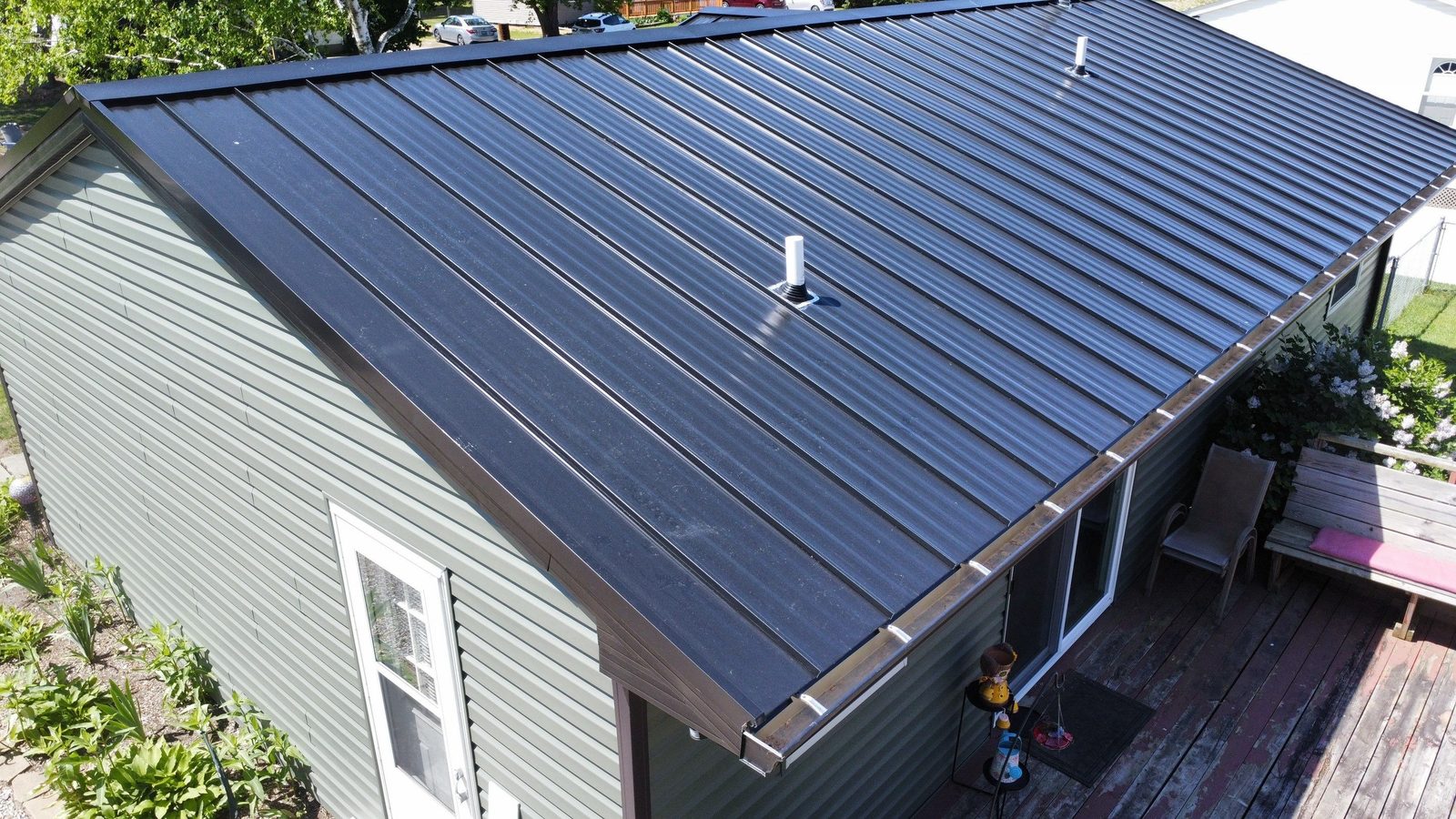 Standing seam metal roof installed by Michigan Metal Roofing