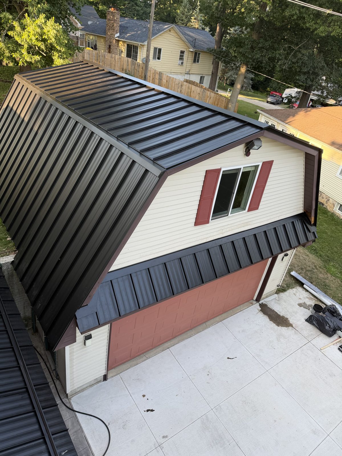 Standing seam metal roof installed by Michigan Metal Roofing