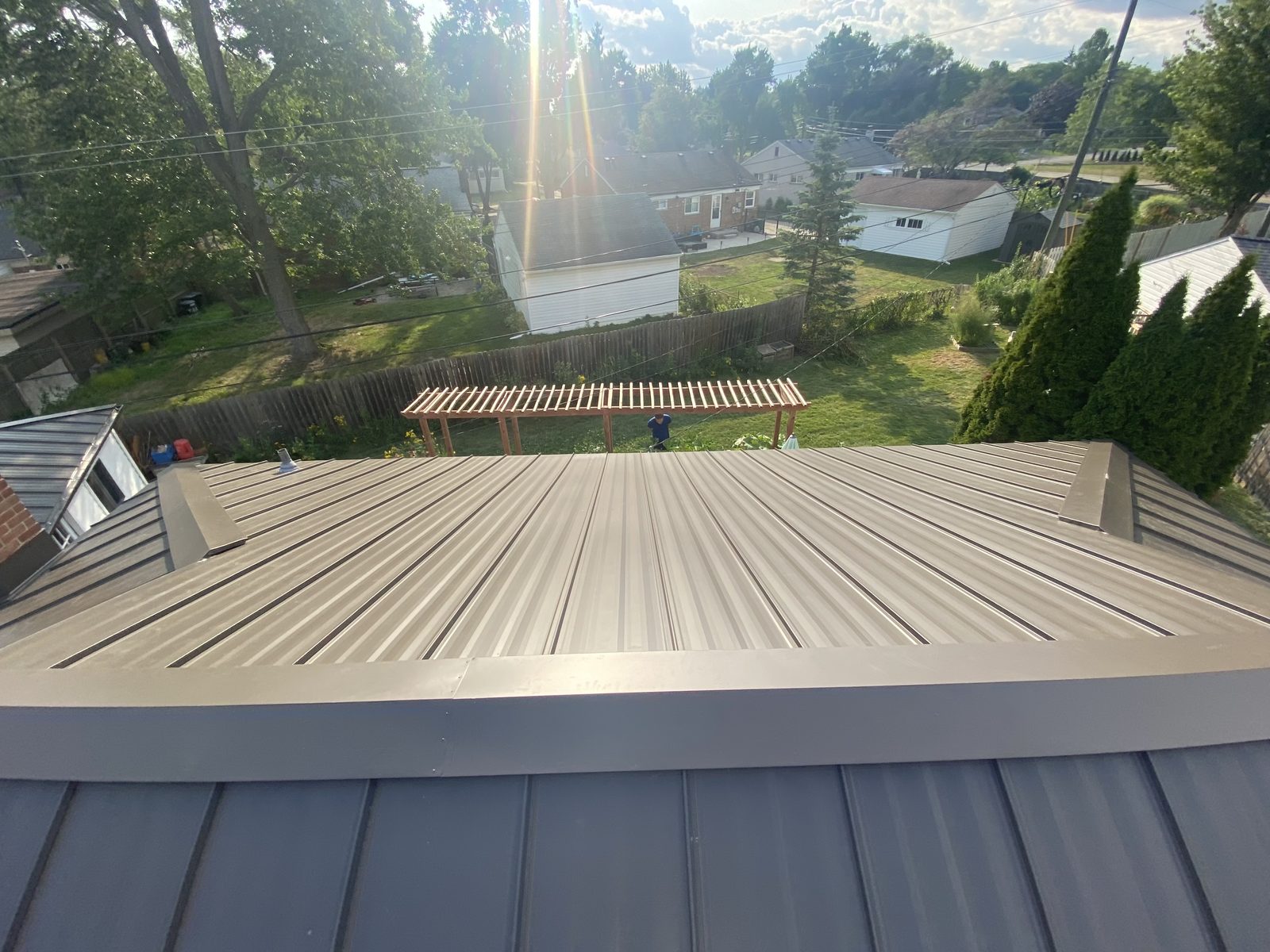 Standing seam metal roof installed by Michigan Metal Roofing