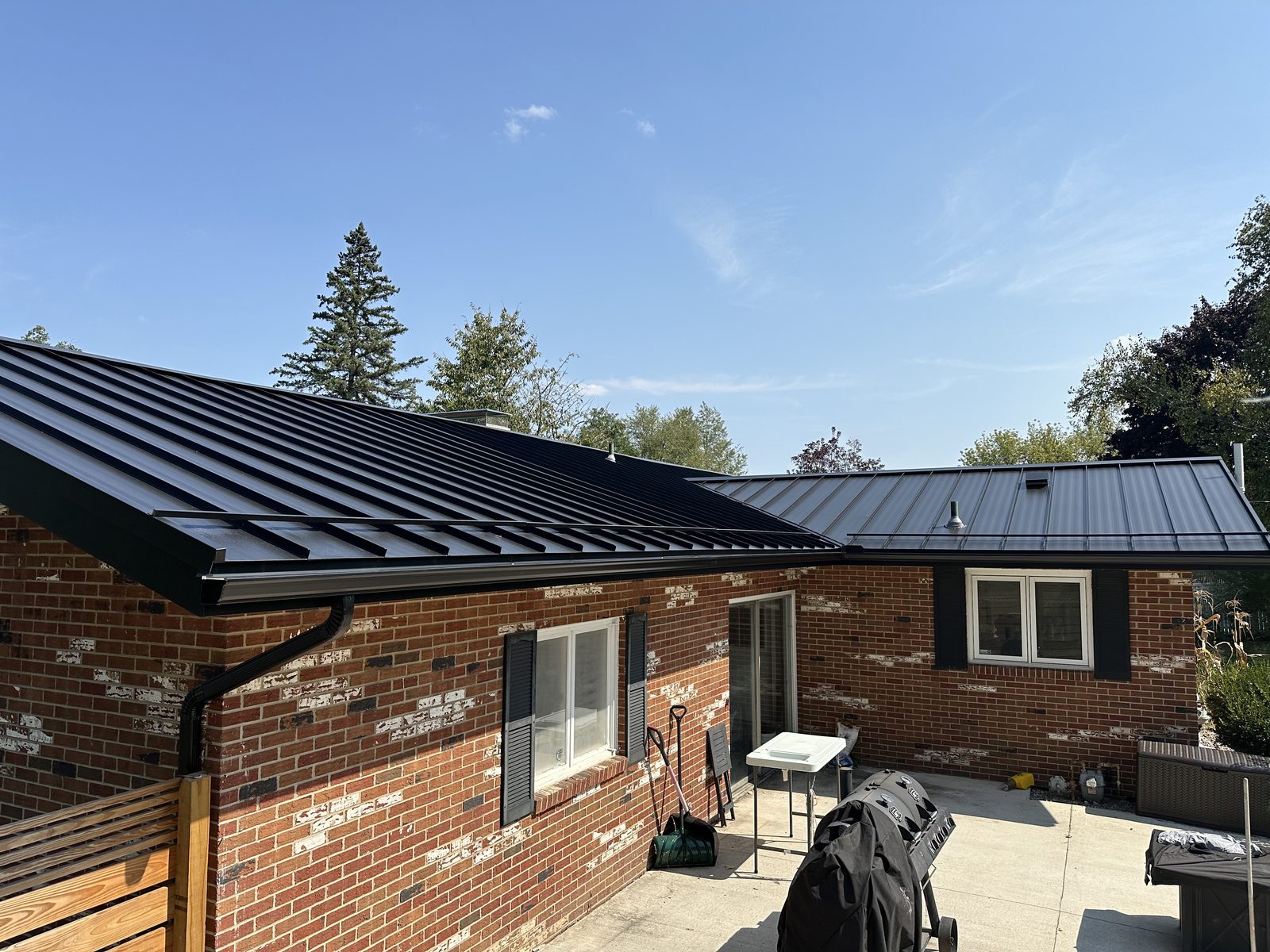 Standing seam metal roof installed by Michigan Metal Roofing