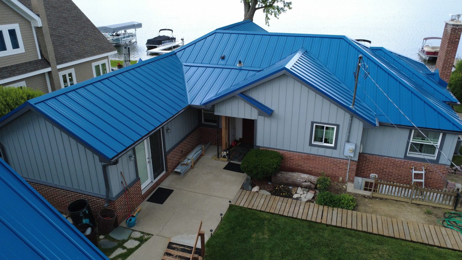 Standing seam metal roof installed by Michigan Metal Roofing