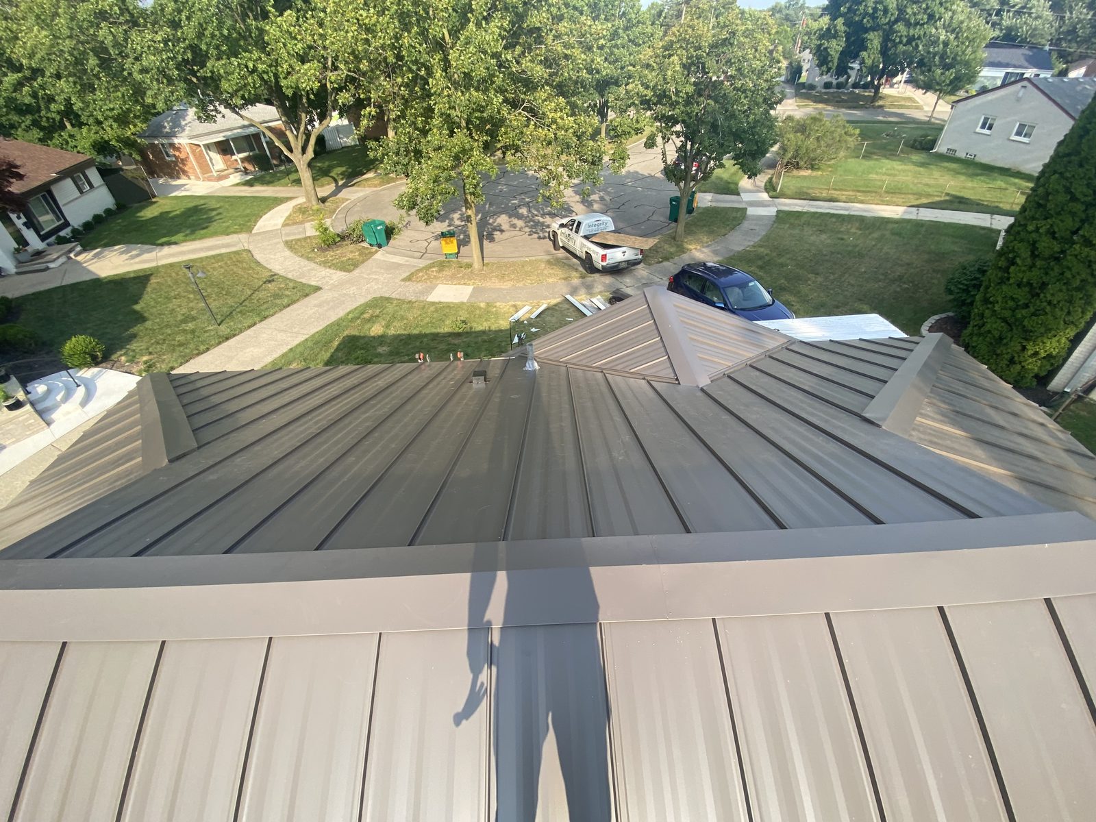 Standing seam metal roof installed by Michigan Metal Roofing