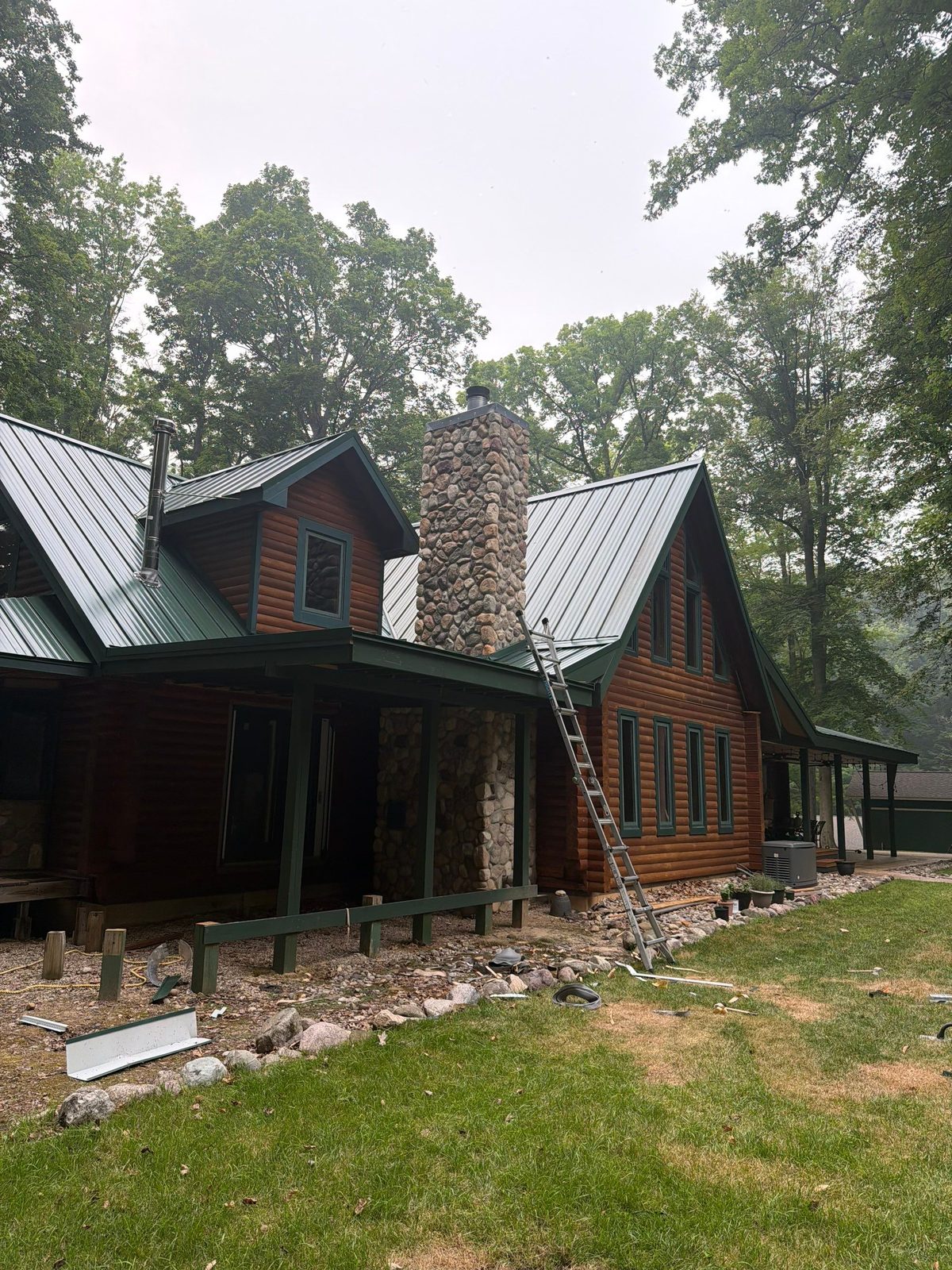 Standing seam metal roof installed by Michigan Metal Roofing