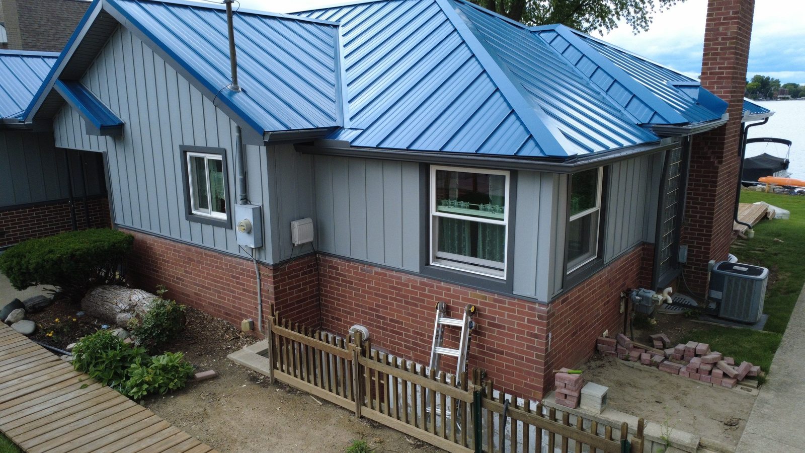 Standing seam metal roof installed by Michigan Metal Roofing