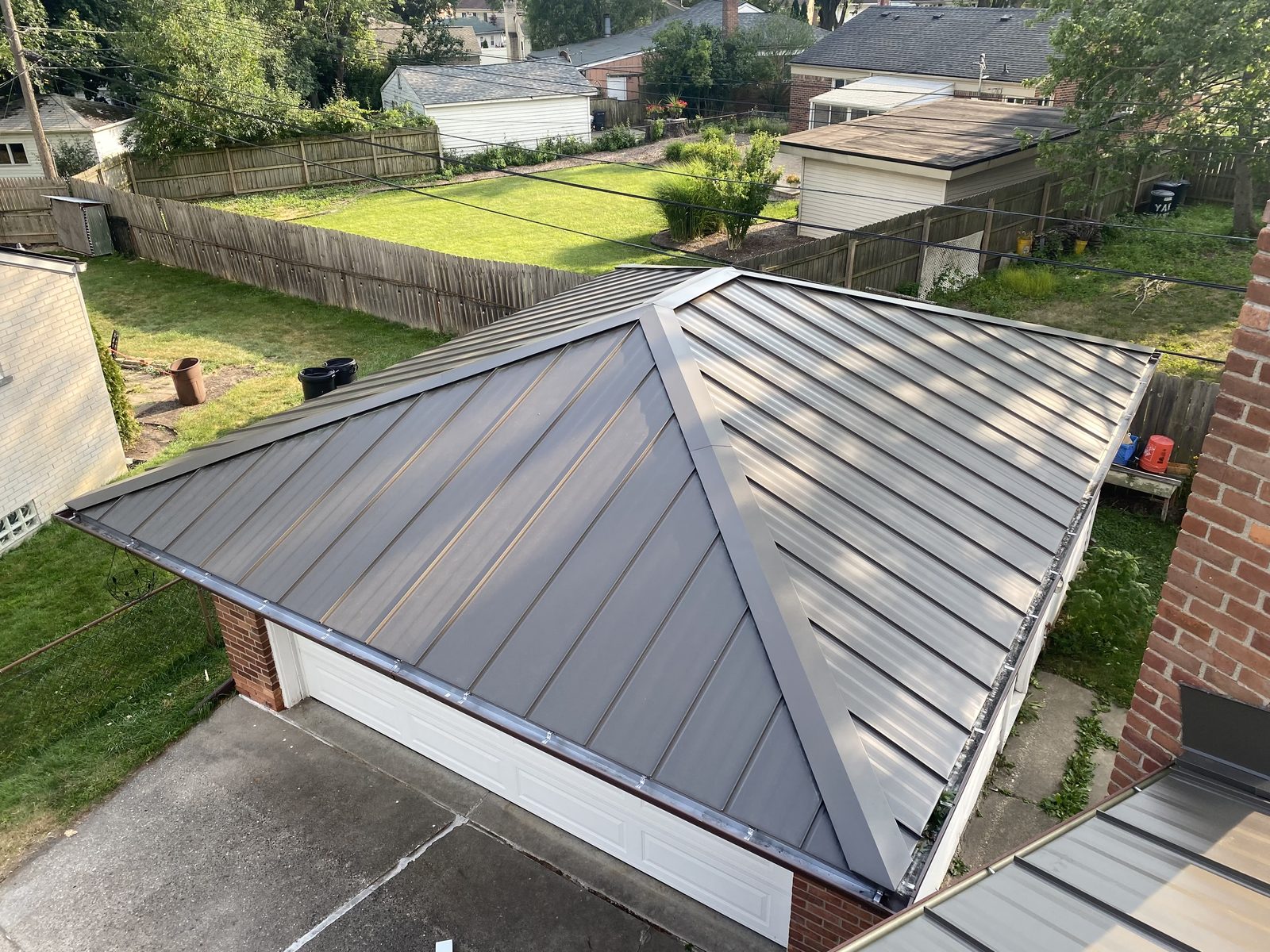 Standing seam metal roof installed by Michigan Metal Roofing